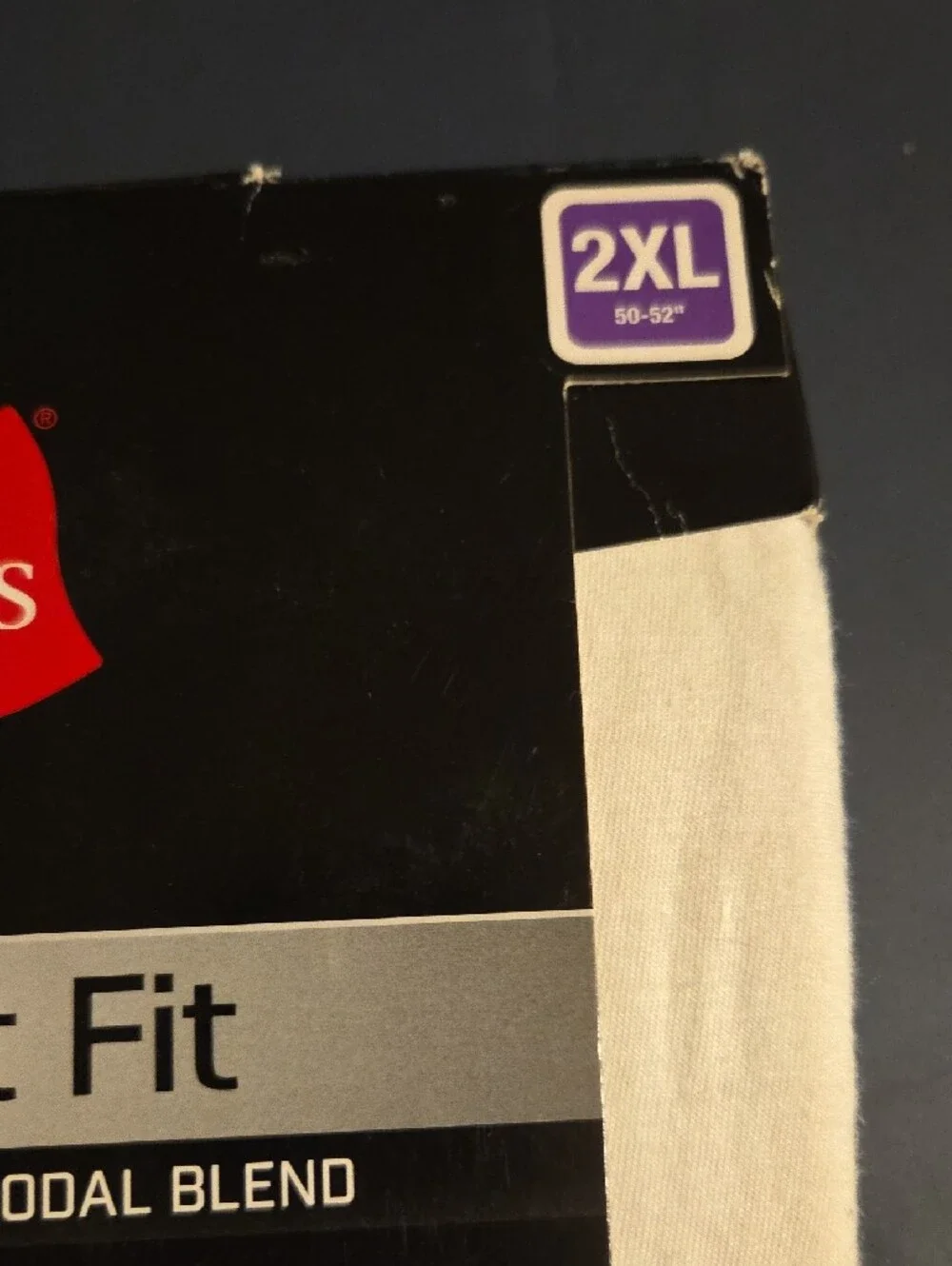 Hanes White Crew Neck Tee Pack with Black Packaging Accent